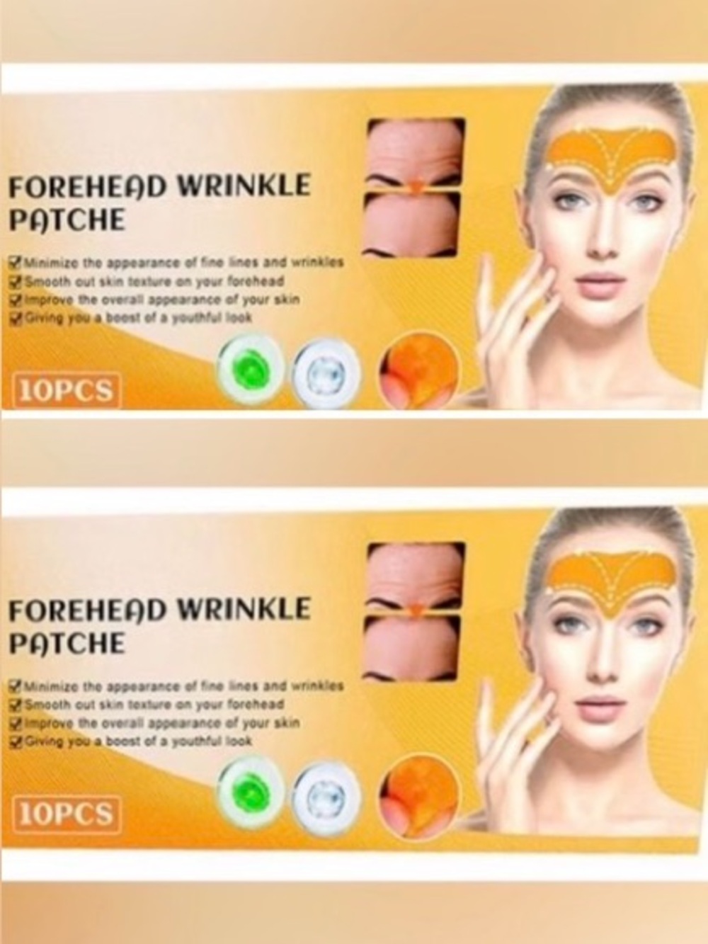 Eelhoe Forehead Wrinkle Patches, a 10-piece skincare treatment - Set of 2